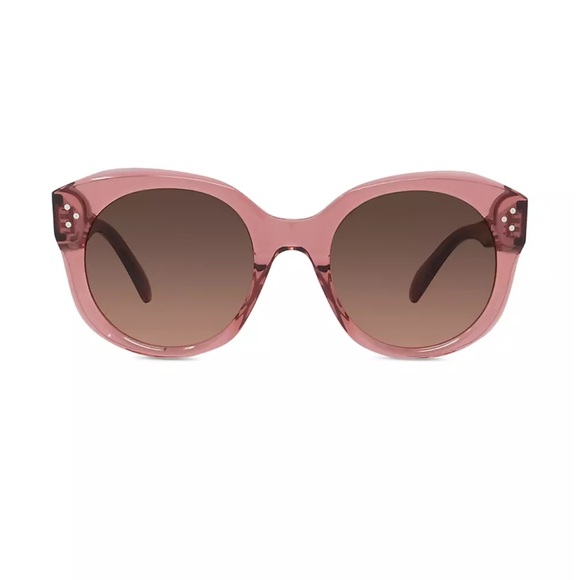 CELINE PINK BORDEAUX GRADIENT OVERSIZED ACETATE UNISEX SUNGLASSES CL40186I - Picture 7 of 8